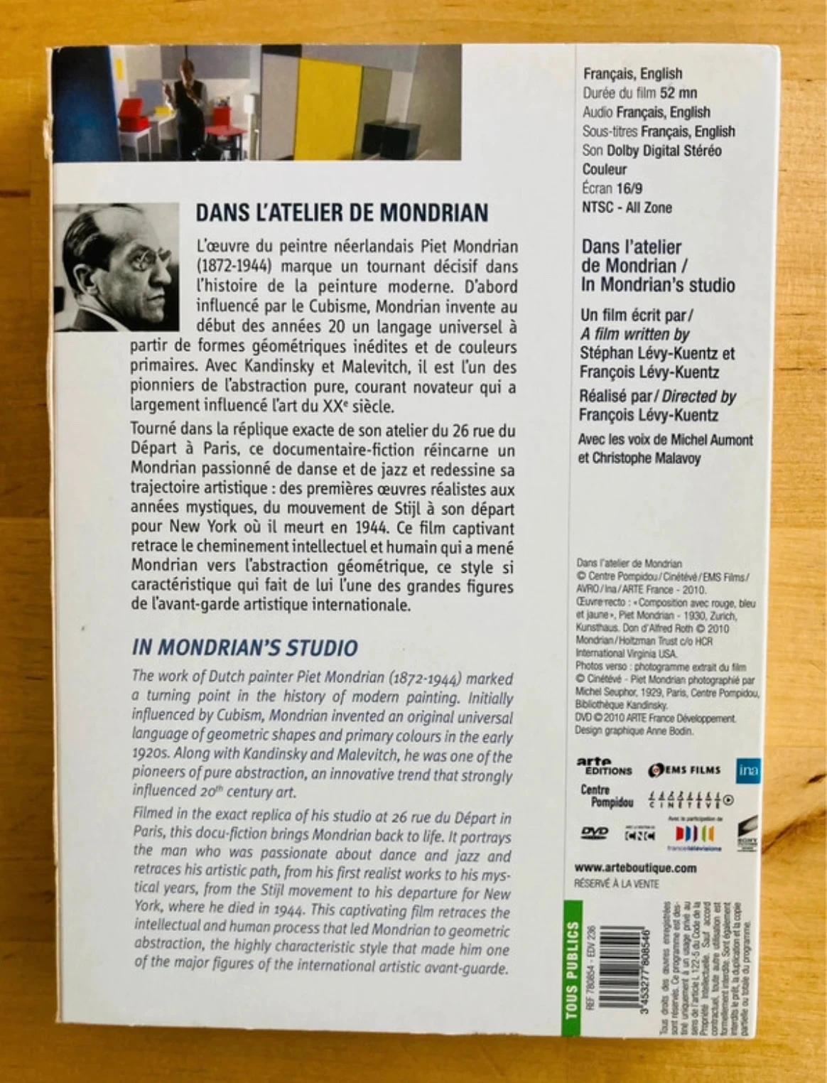 DVD Piet Mondrian: no estúdio de Mondrian. – photo 2